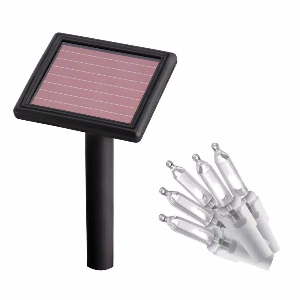 Christmas Lights Home Accents Holiday 8 Ft. 110-Light LED Warm White Smooth Mini Solar Icicle Light String 3 Christmas Lights Home Accents Holiday 8 Ft. 110-Light LED Warm White Smooth Mini Solar Icicle Light String