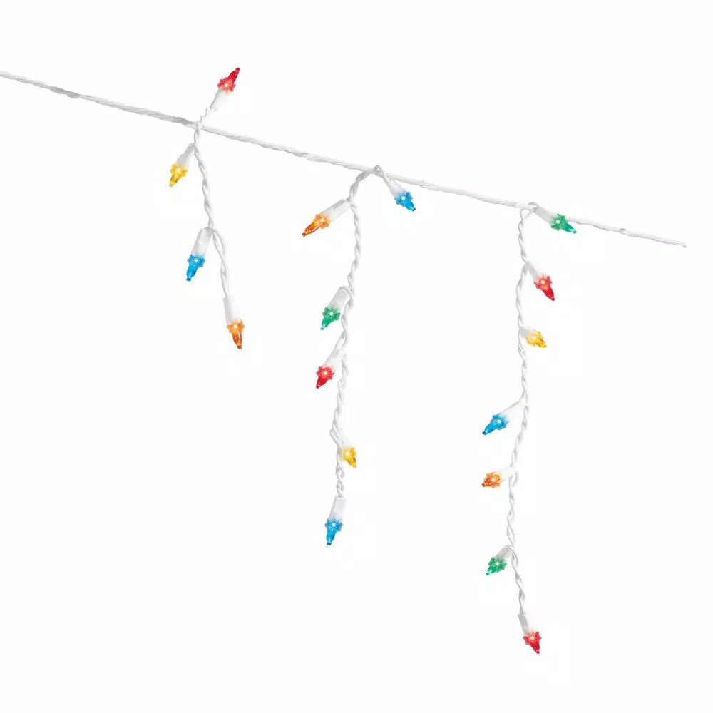 Christmas Lights Home Accents Holiday Super Bright 300-Light Smooth Constant-On LED Mini Multi-Color Icicle Lights (Set Of 4) 4 Christmas Lights Home Accents Holiday Super Bright 300-Light Smooth Constant-On LED Mini Multi-Color Icicle Lights (Set Of 4) - Image 2