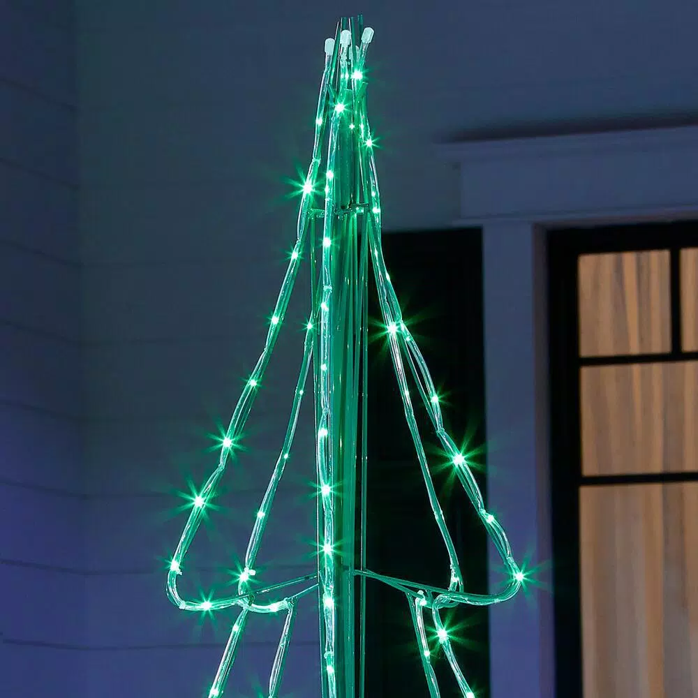 Christmas Trees Home Accents Holiday 6 Ft Green Twinkling Mini LED Tube Silhouette Tree 5 Christmas Trees Home Accents Holiday 6 Ft Green Twinkling Mini LED Tube Silhouette Tree - Image 3