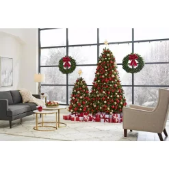 Christmas Trees Home Accents Holiday 4.5 Ft North Valley Spruce Artificial Christmas Tree With 200 White Mini Lights -Home Accents shop home accents holiday pre lit christmas trees nrv2 300 45 40 1000