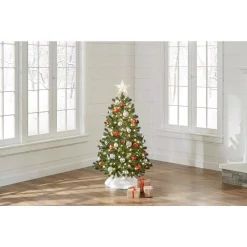 Christmas Trees Home Accents Holiday 4.5 Ft North Valley Spruce Artificial Christmas Tree With 200 White Mini Lights -Home Accents shop home accents holiday pre lit christmas trees nrv2 300 45 a0 1000