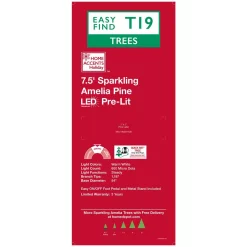 Christmas Trees Home Accents Holiday 7.5 Ft Sparkling Amelia Pine LED Pre-Lit Artificial Christmas Tree With Warm White Lights -Home Accents shop home accents holiday pre lit christmas trees tg76m3acdl19 31 1000