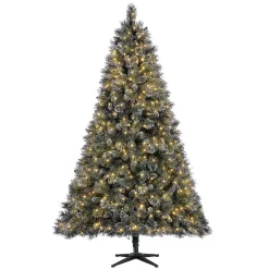 Christmas Trees Home Accents Holiday 7.5 Ft Sparkling Amelia Pine LED Pre-Lit Artificial Christmas Tree With Warm White Lights