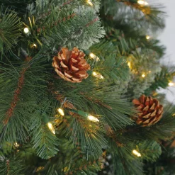 Christmas Trees Home Accents Holiday 7.5 Ft Alexander Pine Pre-Lit LED Artificial Christmas Tree With 550 SureBright Warm White Lights -Home Accents shop home accents holiday pre lit christmas trees tg76m5311l08 1d 1000