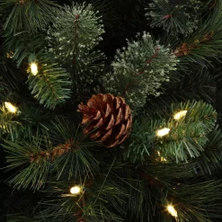 Christmas Trees Home Accents Holiday 7.5 Ft Alexander Pine Pre-Lit LED Artificial Christmas Tree With 550 SureBright Warm White Lights -Home Accents shop home accents holiday pre lit christmas trees tg76m5311l08 4f 1000