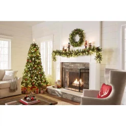 Christmas Trees Home Accents Holiday 7.5 Ft Alexander Pine Pre-Lit LED Artificial Christmas Tree With 550 SureBright Warm White Lights -Home Accents shop home accents holiday pre lit christmas trees tg76m5311l08 a0 1000