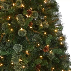 Christmas Trees Home Accents Holiday 7.5 Ft Alexander Pine Pre-Lit LED Artificial Christmas Tree With 550 SureBright Warm White Lights -Home Accents shop home accents holiday pre lit christmas trees tg76m5311l08 c3 1000