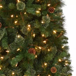 Christmas Trees Home Accents Holiday 9 Ft Alexander Pine Pre-Lit LED Artificial Christmas Tree With 650 SureBright Warm White Lights -Home Accents shop home accents holiday pre lit christmas trees tg90m5311l05 40 1000