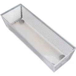 Kitchen Drawer Organizers Home Basics Mesh Steel Silver Drawer Organizer