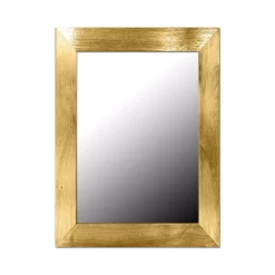 Wall Mirrors Home Basics Small Rectangle Gold Novelty Mirror (18 In. H X 0.62 In. W)