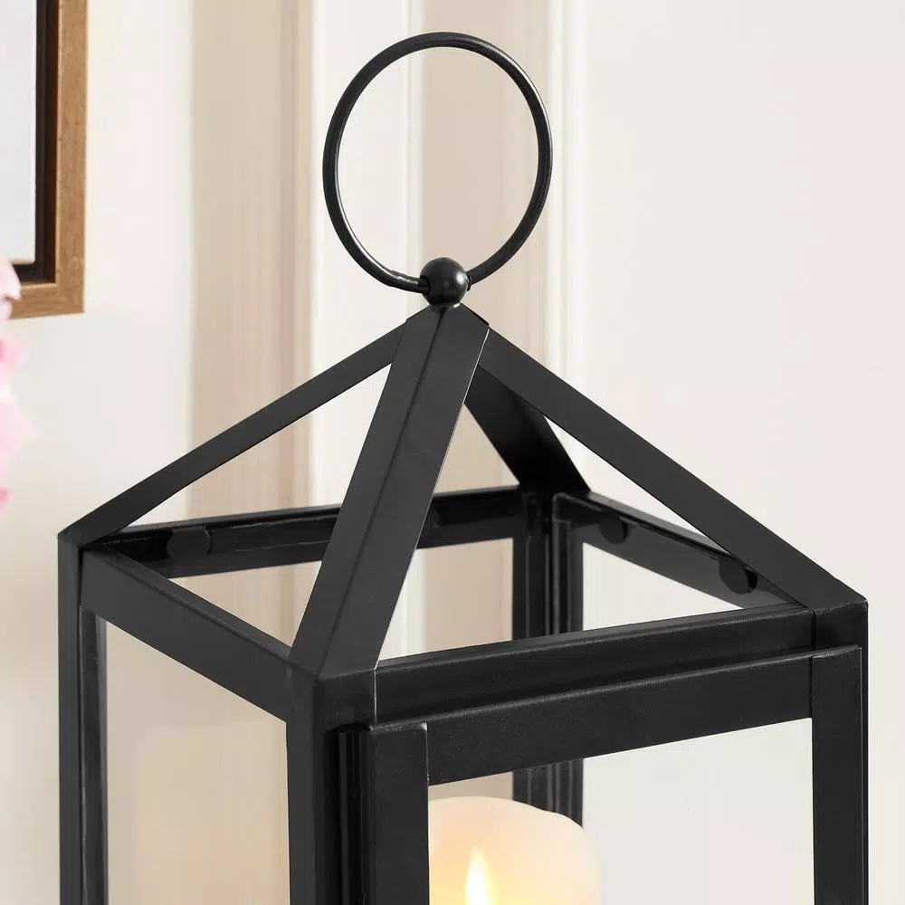 Candle Holders Home Decorators Collection Home Decorators Collection Black Powder Coated Metal Candle Hanging Or Tabletop Lantern (Set Of 2) 7 Candle Holders Home Decorators Collection Home Decorators Collection Black Powder Coated Metal Candle Hanging Or Tabletop Lantern (Set Of 2) - Image 5