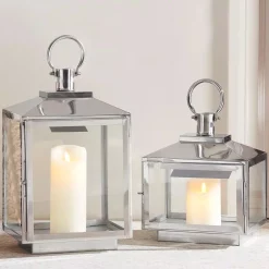 Candle Holders Home Decorators Collection Home Decorators Collection Silver Stainless Steel Candle Hanging Or Tabletop Lantern (Set Of 2) -Home Accents shop home decorators collection candle holders dc18 44998 ab 40 1000