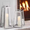 Candle Holders Home Decorators Collection Silver Metal Candle Hanging Or Tabletop Lantern (Set Of 2)