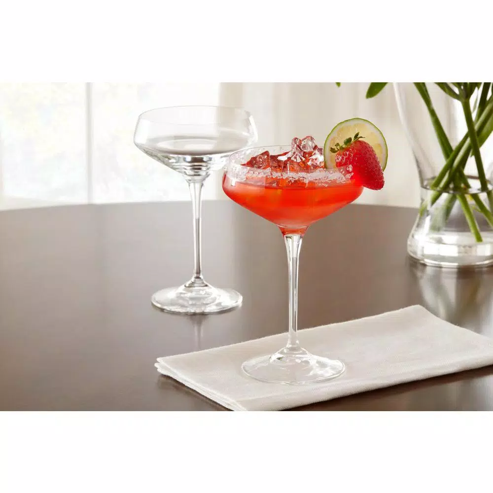 Drinkware Home Decorators Collection Genoa 11.25 Oz. Lead-Free Crystal Coupe Cocktail Glasses (Set Of 8) 4 Drinkware Home Decorators Collection Genoa 11.25 Oz. Lead-Free Crystal Coupe Cocktail Glasses (Set Of 8) - Image 2