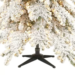 Christmas Trees Home Decorators Collection 7.5 Ft. Risch White Pine Heavy Flocked LED Pre-Lit Artificial Christmas Tree With 1000 SureBright Warm White Lights -Home Accents shop home decorators collection pre lit christmas trees tg76m2aohl03 40 1000