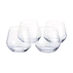 Drinkware Home Decorators Collection Genoa 18.5 Oz. Lead-Free Crystal Stemless Wine Glasses (Set Of 4) -Home Accents shop home decorators collection stemless wine glasses 253520 1d 1000