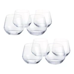 Drinkware Home Decorators Collection Genoa 18.5 Oz. Lead-Free Crystal Stemless Wine Glasses (Set Of 8) -Home Accents shop home decorators collection stemless wine glasses 27391020006 1d 1000