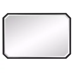 Wall Mirrors Home Decorators Collection Medium Octagonal Black Beveled Glass Classic Accent Mirror (36 In. H X 24 In. W) -Home Accents shop home decorators collection wall mirrors 13374 40 1000