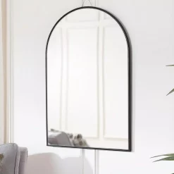 Wall Mirrors Home Decorators Collection Medium Arched Black Classic Accent Mirror (35 In. H X 24 In. W) -Home Accents shop home decorators collection wall mirrors h5 mh 255 40 1000