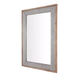 Wall Mirrors Home Decorators Collection Medium Rectangle Galvanized Antiqued Farmhouse Accent Mirror (39 In. H X 27 In. W) -Home Accents shop home decorators collection wall mirrors p180221 66 1000