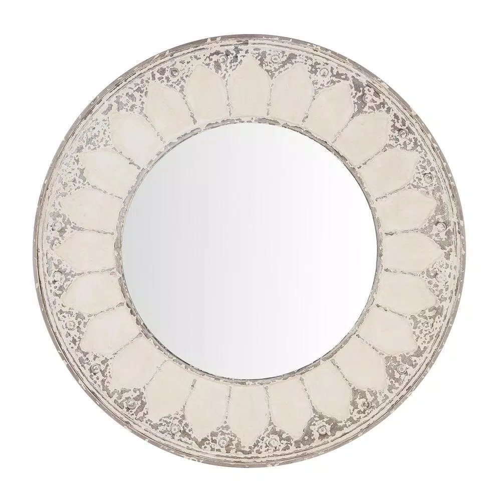 Wall Mirrors Home Decorators Collection Medium Round Ivory Antiqued Classic Accent Mirror (32 In. Diameter) 3 Wall Mirrors Home Decorators Collection Medium Round Ivory Antiqued Classic Accent Mirror (32 In. Diameter)