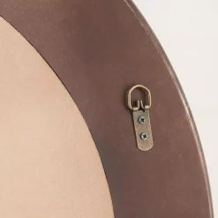 Wall Mirrors Home Decorators Collection Medium Round Farmhouse Accent Mirror With Wood Finish (31 In. Diameter) -Home Accents shop home decorators collection wall mirrors schd41624 a0 1000