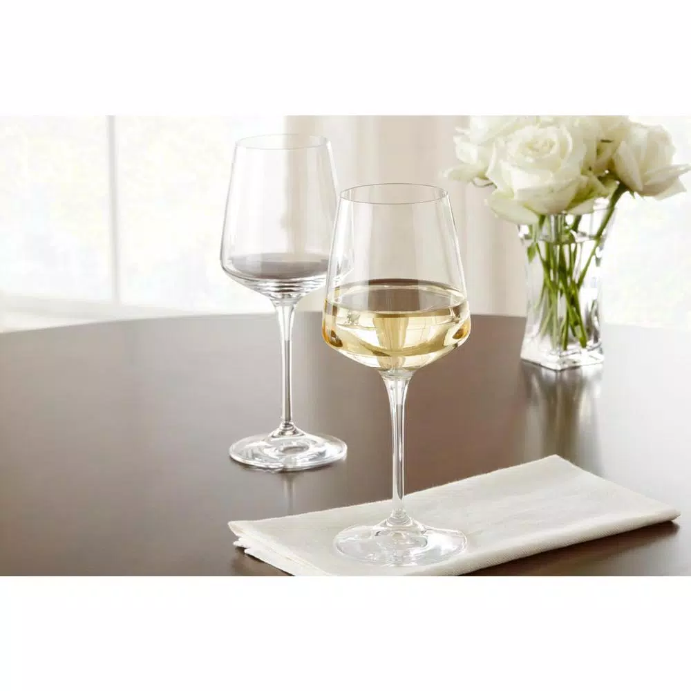 Drinkware Home Decorators Collection Genoa 15.5 Fl. Oz. Lead-Free Crystal White Wine Glasses (Set Of 8) 4 Drinkware Home Decorators Collection Genoa 15.5 Fl. Oz. Lead-Free Crystal White Wine Glasses (Set Of 8) - Image 2