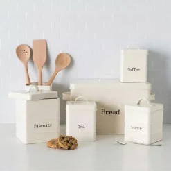 Countertop Storage Home Basics Tin Bread Box -Home Accents shop ivory home basics bread boxes cs47395 4f 1000