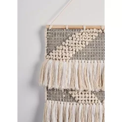Wall Accents LR Home Fringed Diamond Ivory / Natural Tufted Wall Tapestry 13 Wall Accents LR Home Fringed Diamond Ivory / Natural Tufted Wall Tapestry -Home Accents shop ivory natural lr home tapestries wallh80224whn1622 1f 1000