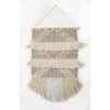 Wall Accents LR Home Fringed Diamond Ivory / Natural Tufted Wall Tapestry
