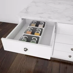 Kitchen Drawer Organizers Lavish Home 3-Tiered Nonslip White Drawer Organizer -Home Accents shop lavish home kitchen drawer organizers hw0500090 31 1000