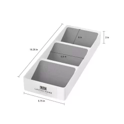 Kitchen Drawer Organizers Lavish Home 3-Tiered Nonslip White Drawer Organizer -Home Accents shop lavish home kitchen drawer organizers hw0500090 c3 1000