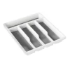 Kitchen Drawer Organizers Lavish Home Silverware White 5-Compartment Drawer Organizer