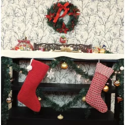 Indoor Christmas Decorations LR Home 20 In. Cotton Red And White Chevron Christmas Stocking 7 Indoor Christmas Decorations LR Home 20 In. Cotton Red And White Chevron Christmas Stocking -Home Accents shop lr home christmas stockings speci04626red1220 31 1000