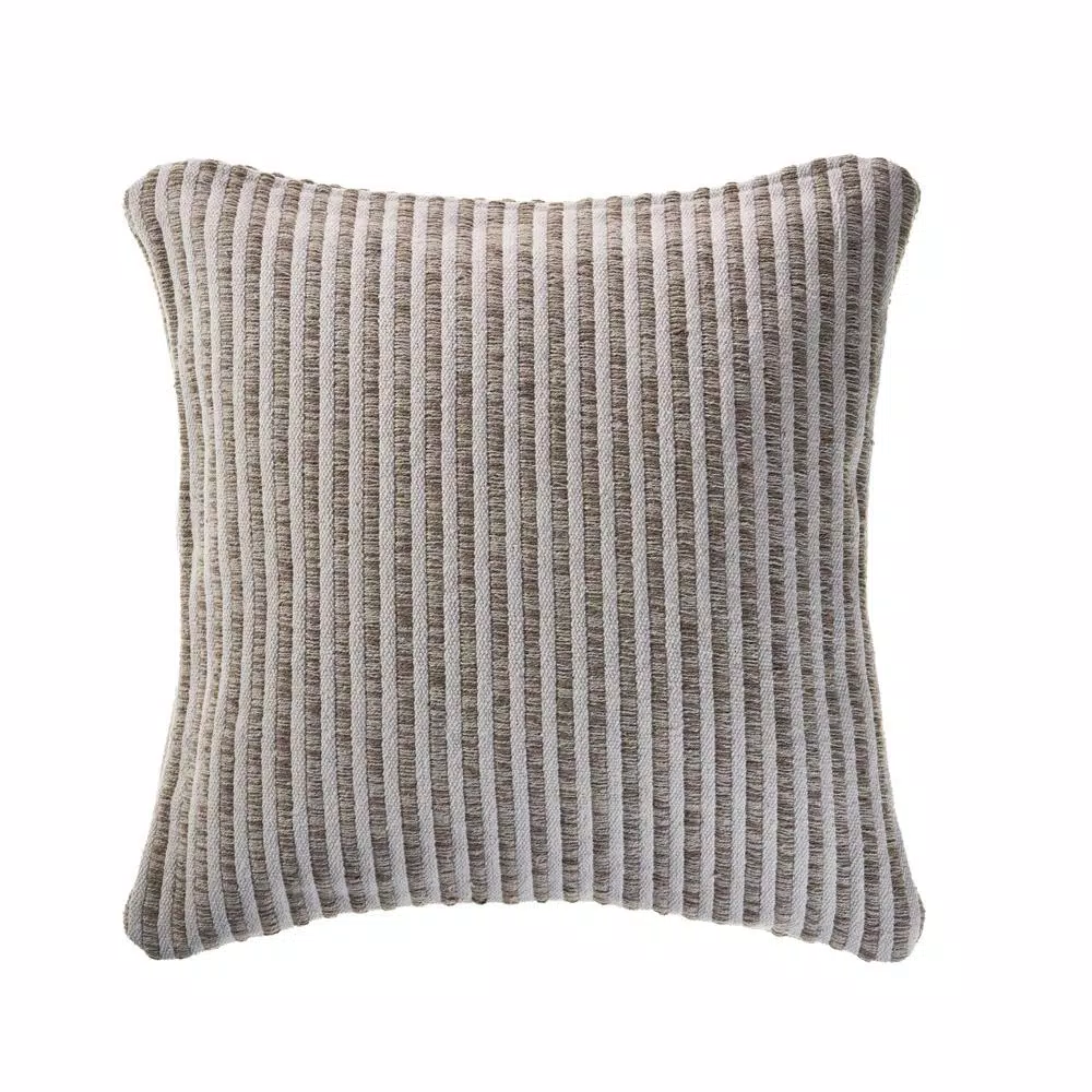Throw Pillows LR Home Kind Beige / Cream Striped 22 In. X 22 In. Cotton Throw Pillow 3 Throw Pillows LR Home Kind Beige / Cream Striped 22 In. X 22 In. Cotton Throw Pillow