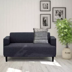 Throw Pillows LR Home Crest Navy Blue / Ivory Abstract Textured Cozy Poly-Fill 18 In. X 18 In. Throw Pillow -Home Accents shop lr home throw pillows pillo07435bloiipl 31 1000