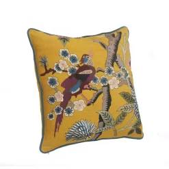 Throw Pillows LR Home Scenic Yellow Floral Birds Soft Poly-Fill 20in. X 20 In. Throw Pillow 16 Throw Pillows LR Home Scenic Yellow Floral Birds Soft Poly-Fill 20in. X 20 In. Throw Pillow -Home Accents shop lr home throw pillows pillo07494mltffpl 4f 1000