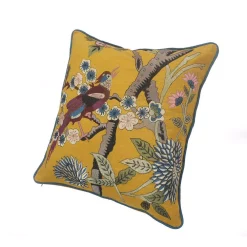 Throw Pillows LR Home Scenic Yellow Floral Birds Soft Poly-Fill 20in. X 20 In. Throw Pillow 15 Throw Pillows LR Home Scenic Yellow Floral Birds Soft Poly-Fill 20in. X 20 In. Throw Pillow -Home Accents shop lr home throw pillows pillo07494mltffpl c3 1000