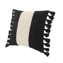 Throw Pillows LR Home Trinity Black And Ivory Stripe Fringe Soft Poly-fill 20 In. X 20 In. Throw Pillow 12 Throw Pillows LR Home Trinity Black And Ivory Stripe Fringe Soft Poly-fill 20 In. X 20 In. Throw Pillow -Home Accents shop lr home throw pillows pillo07504wblffpl c3 1000