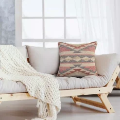 Throw Pillows LR Home Eclectic Multi-color Southwest Cozy Polyfill 18 In. X 18 In. Throw Pillow -Home Accents shop lr home throw pillows pillo81538pgyiipl 31 1000