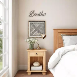 Wall Signs Lavish Home “Breathe” Decorative Metal Cutout Wall Sign 13 Wall Signs Lavish Home “Breathe” Decorative Metal Cutout Wall Sign -Home Accents shop matte black lavish home wall signs hw0200058 1f 1000
