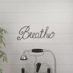 Wall Signs Lavish Home “Breathe” Decorative Metal Cutout Wall Sign 17 Wall Signs Lavish Home “Breathe” Decorative Metal Cutout Wall Sign -Home Accents shop matte black lavish home wall signs hw0200058 31 1000