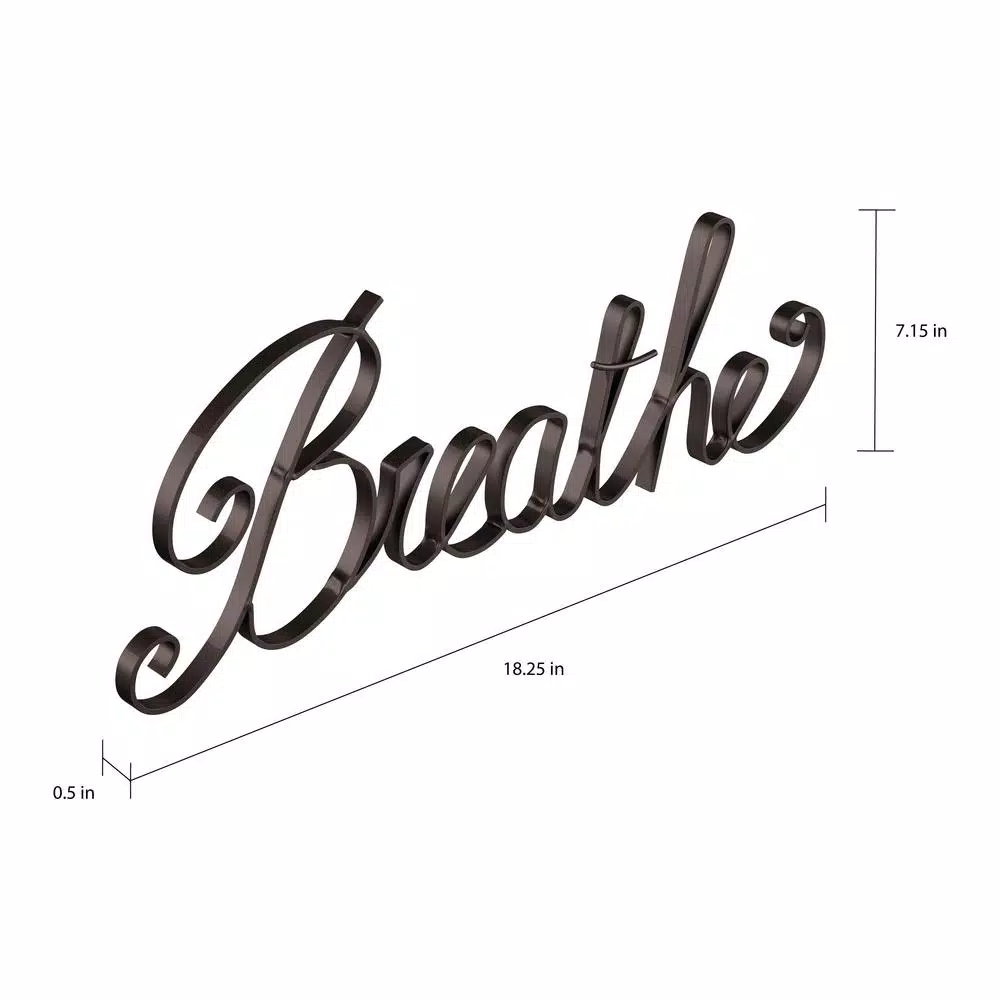 Wall Signs Lavish Home “Breathe” Decorative Metal Cutout Wall Sign 4 Wall Signs Lavish Home “Breathe” Decorative Metal Cutout Wall Sign - Image 2