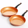 Cookware Gibson Home Hummington 2-Piece Aluminum Ceramic Nonstick Frying Pan Set In Metallic Copper -Home Accents shop metallic copper gibson home skillets 985111255m 64 1000
