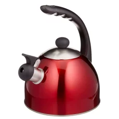 Cookware Creative Home Rhapsody 8.4-Cup Cranberry Stainless Steel Stovetop Tea Kettle With Whistle