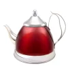 Cookware Creative Home Nobili-Tea 2.0 Qt. Metallic Cranberry Stainless Steel Tea Kettle With Removable Infuser Basket