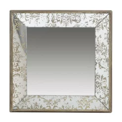 Decorative Trays A & B Home DualPurpose Gold Large Square Mirror/Tray