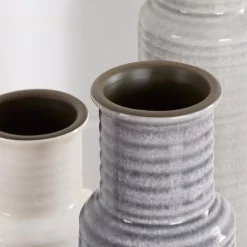 Home Decorators Collection Home Decorators Collection Stone Grey, Shadow Grey And White Ceramic Decorative Vases (Set Of 3) -Home Accents shop multi colored home decorators collection vases 13679 01hd 1d 1000