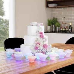 Flameless Candles Lavish Home 6-Piece Rose-shaped Flameless LED Light Set -Home Accents shop multi colored lavish home flameless candles hw0200113 1f 1000