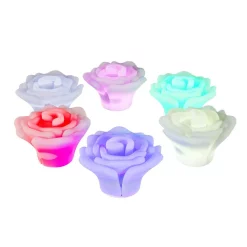 Flameless Candles Lavish Home 6-Piece Rose-shaped Flameless LED Light Set -Home Accents shop multi colored lavish home flameless candles hw0200113 76 1000